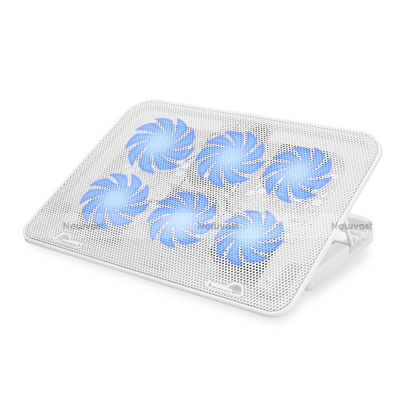 Universal Laptop Stand Notebook Holder Cooling Pad USB Fans 9 inch to 16 inch M18 for Huawei Honor MagicBook 14 White