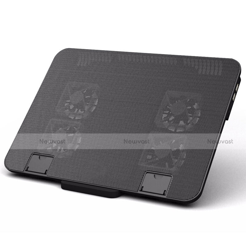 Universal Laptop Stand Notebook Holder Cooling Pad USB Fans 9 inch to 16 inch M21 for Apple MacBook Air 13 inch (2020) Black