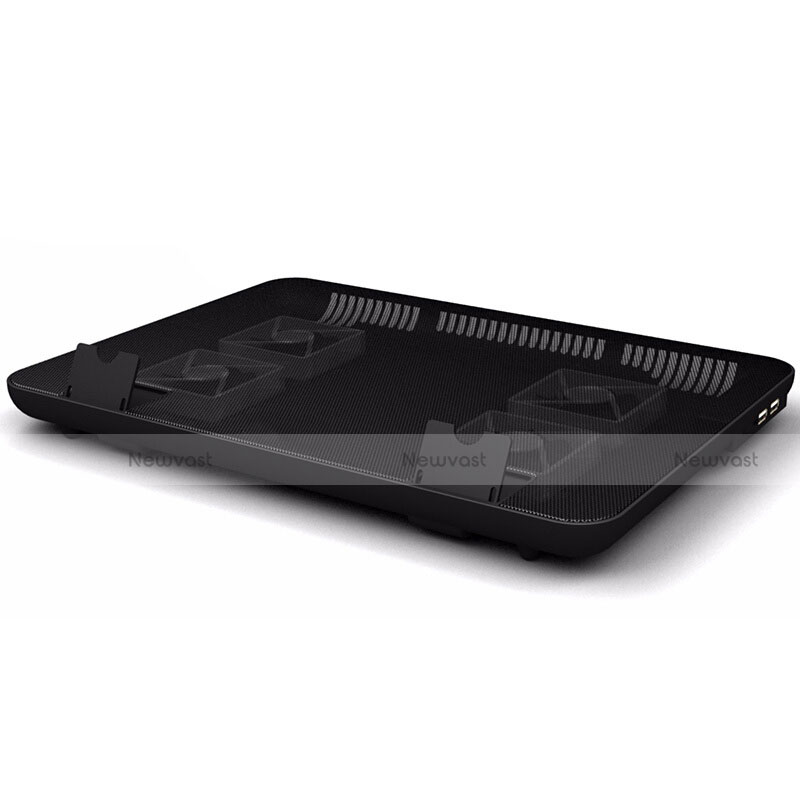 Universal Laptop Stand Notebook Holder Cooling Pad USB Fans 9 inch to 16 inch M21 for Samsung Galaxy Book S 13.3 SM-W767 Black