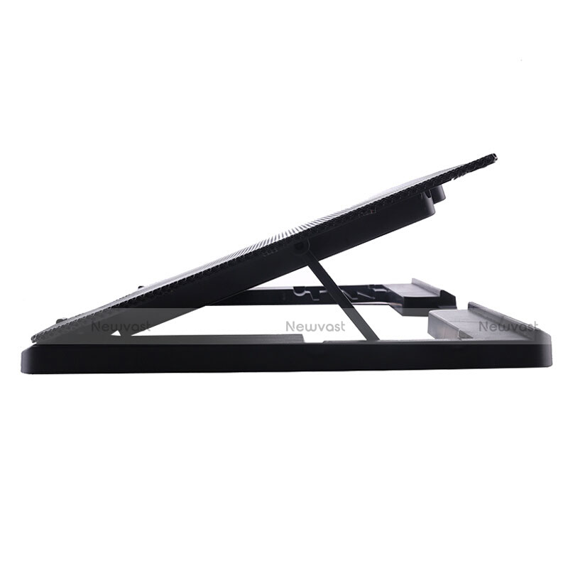 Universal Laptop Stand Notebook Holder Cooling Pad USB Fans 9 inch to 16 inch M22 for Apple MacBook Pro 13 inch Black