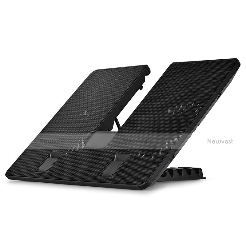 Universal Laptop Stand Notebook Holder Cooling Pad USB Fans 9 inch to 16 inch M25 for Huawei MateBook D15 (2020) 15.6 Black