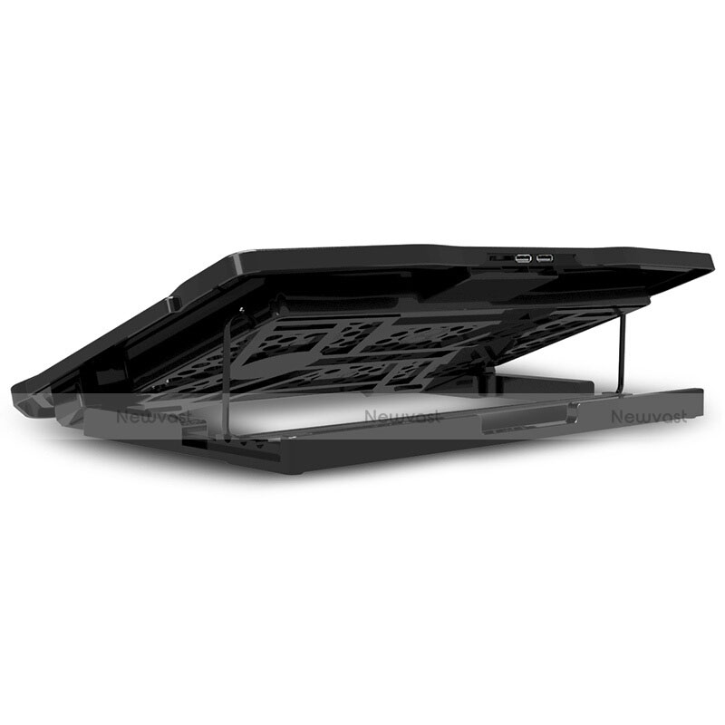 Universal Laptop Stand Notebook Holder Cooling Pad USB Fans 9 inch to 17 inch L03 for Apple MacBook 12 inch Black