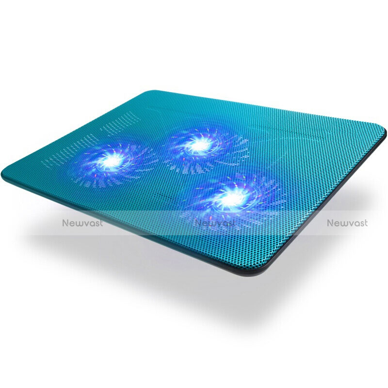 Universal Laptop Stand Notebook Holder Cooling Pad USB Fans 9 inch to 17 inch L04 for Huawei MateBook X Pro (2020) 13.9 Blue