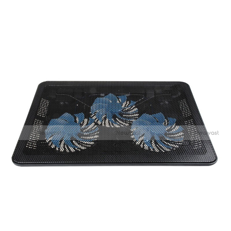 Universal Laptop Stand Notebook Holder Cooling Pad USB Fans 9 inch to 17 inch L04 for Samsung Galaxy Book S 13.3 SM-W767 Black