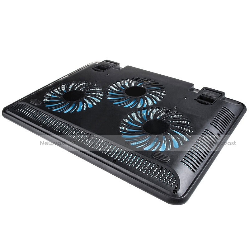 Universal Laptop Stand Notebook Holder Cooling Pad USB Fans 9 inch to 17 inch L04 for Samsung Galaxy Book S 13.3 SM-W767 Blue