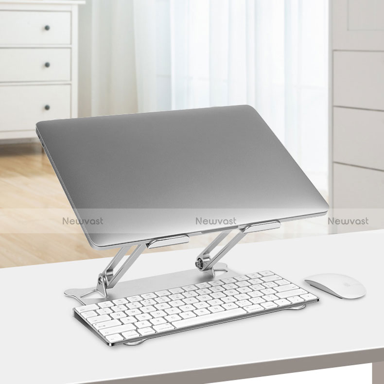 Universal Laptop Stand Notebook Holder K12 for Samsung Galaxy Book S 13.3 SM-W767 Silver