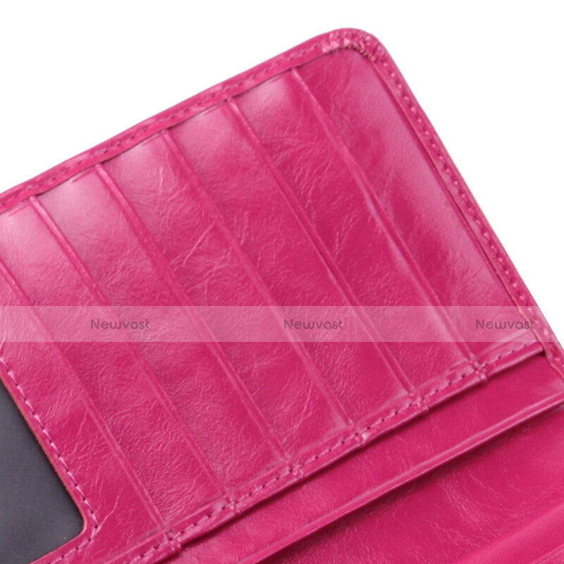 Universal Leather Wristlet Wallet Handbag Case H02 Hot Pink