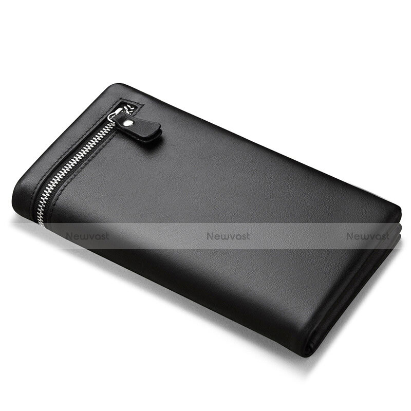 Universal Leather Wristlet Wallet Handbag Case H06 Black