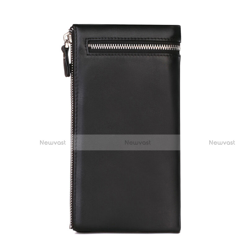 Universal Leather Wristlet Wallet Handbag Case H06 Black