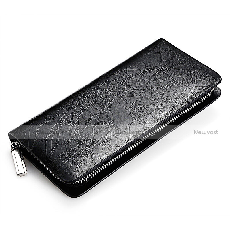 Universal Leather Wristlet Wallet Handbag Case H39 Black