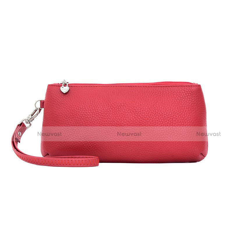 Universal Leather Wristlet Wallet Handbag Case K12 Red