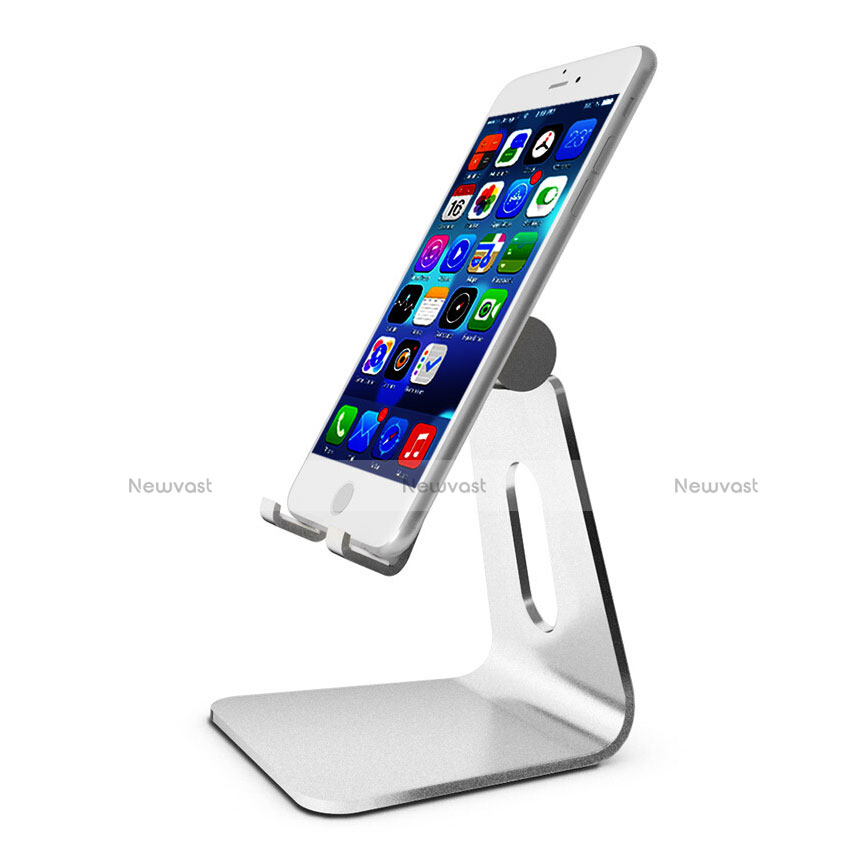 Universal Mobile Phone Stand Smartphone Holder for Desk T06 Silver