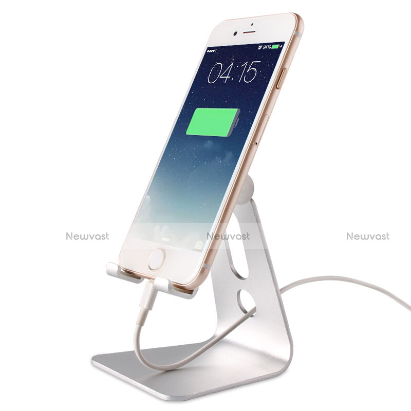 Universal Mobile Phone Stand Smartphone Holder for Desk T08 Silver