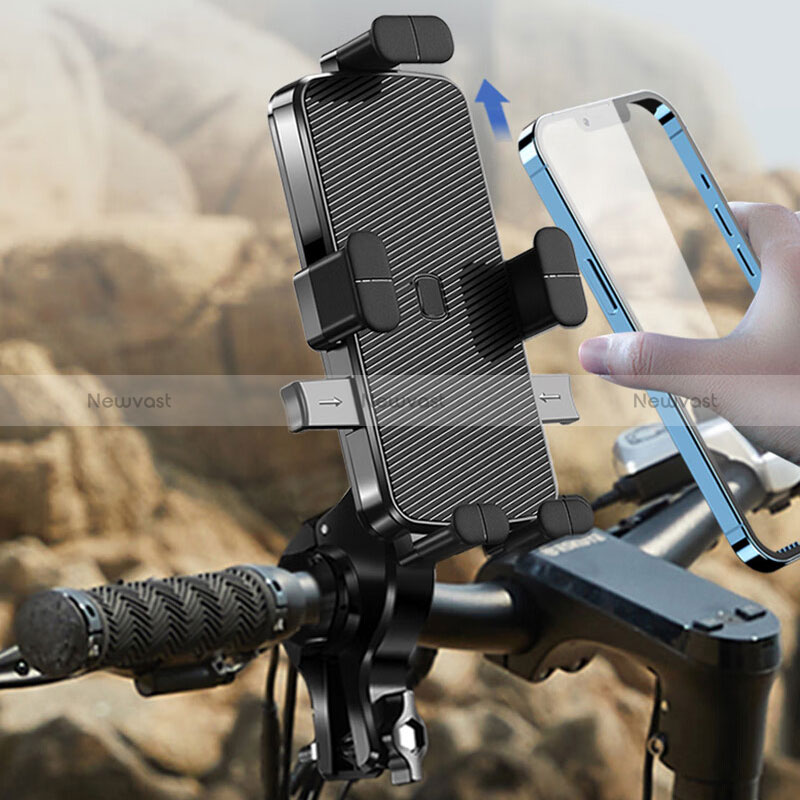 Universal Motorcycle Phone Mount Bicycle Clip Holder Bike U Smartphone Surpport H01 Black