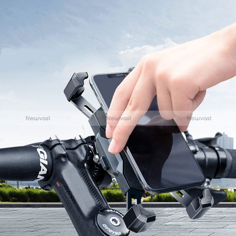 Universal Motorcycle Phone Mount Bicycle Clip Holder Bike U Smartphone Surpport H02 Black