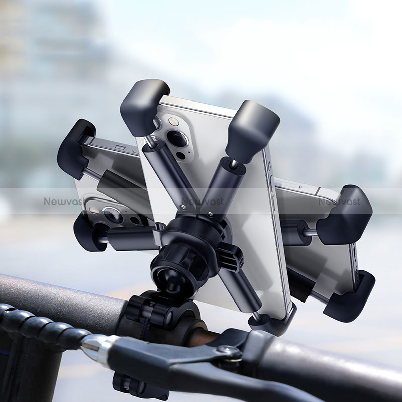 Universal Motorcycle Phone Mount Bicycle Clip Holder Bike U Smartphone Surpport H04 Black