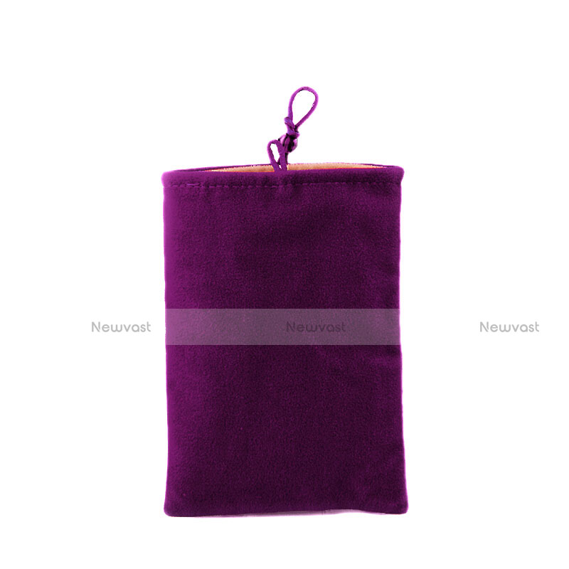 Universal Sleeve Velvet Bag Case Pocket Purple