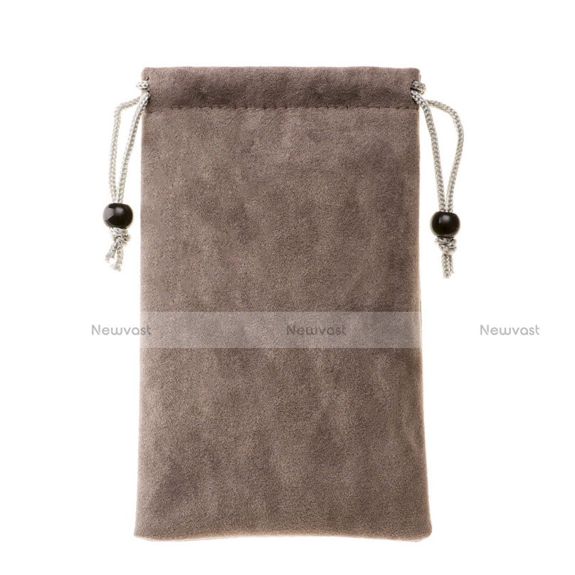 Universal Sleeve Velvet Bag Slip Case S05 Brown