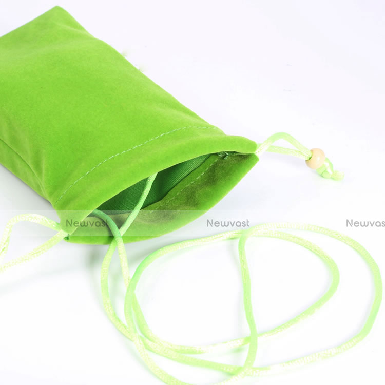 Universal Sleeve Velvet Bag Slip Cover Green