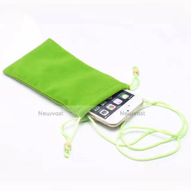 Universal Sleeve Velvet Bag Slip Cover Green