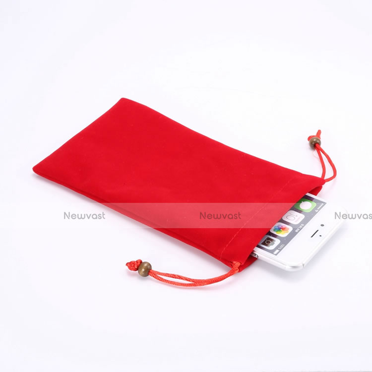 Universal Sleeve Velvet Bag Slip Cover Red