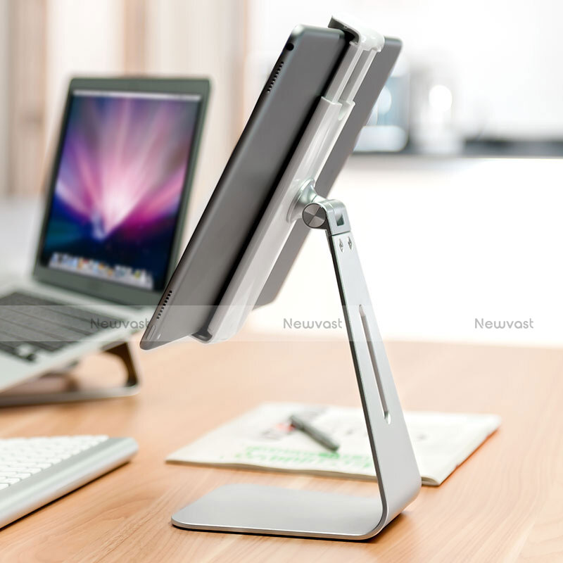 Universal Tablet Stand Mount Holder T24 for Samsung Galaxy Tab E 9.6 T560 T561 Silver