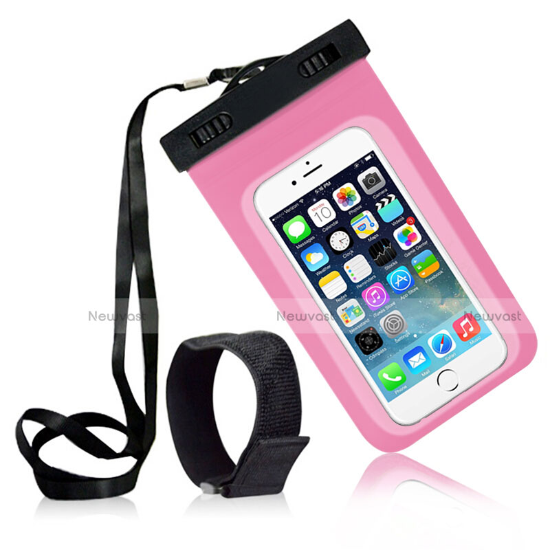 Universal Waterproof Case Dry Bag Underwater Shell W04 Pink