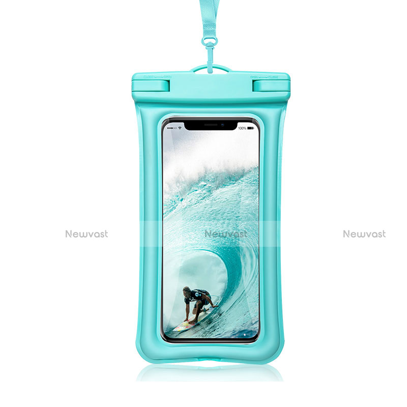 Universal Waterproof Cover Dry Bag Underwater Pouch W12 Cyan