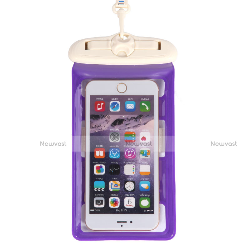 Universal Waterproof Cover Dry Bag Underwater Pouch W18 Purple