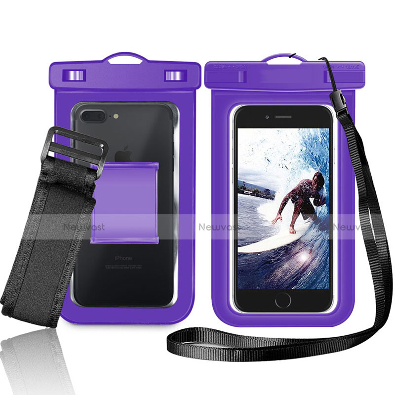 Universal Waterproof Hull Dry Bag Underwater Case W05 Purple