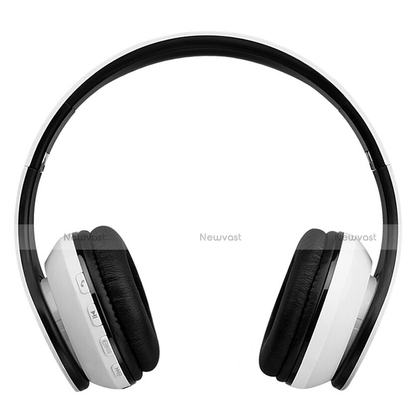 Wireless Bluetooth Foldable Sports Stereo Headset Headphone H74 White