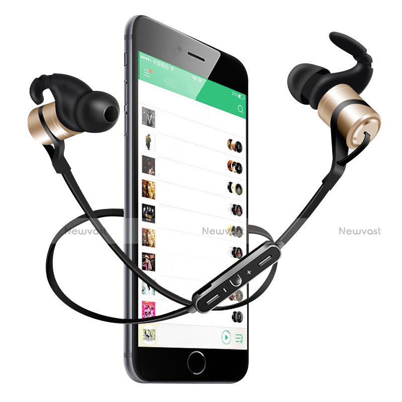 Wireless Bluetooth Sports Stereo Earphone Headphone H50 Gold